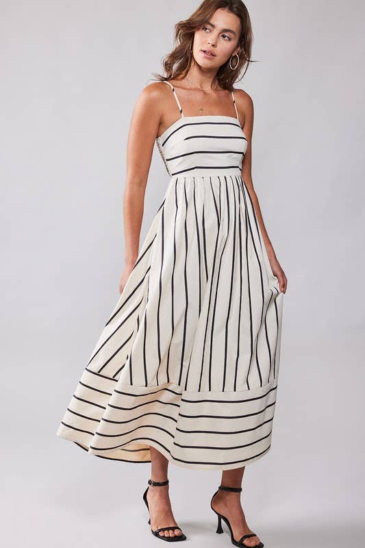 WILDFLOWER STRIPED MAXI DRESS: CREAM – Charlotte & Emerson