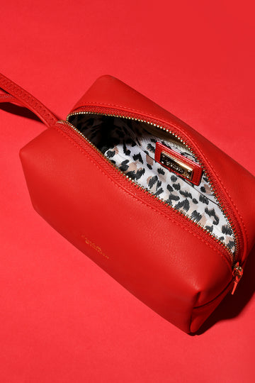 Charlotte and Emerson - Red Lucerne Cosmetic Bag - Frost Collection