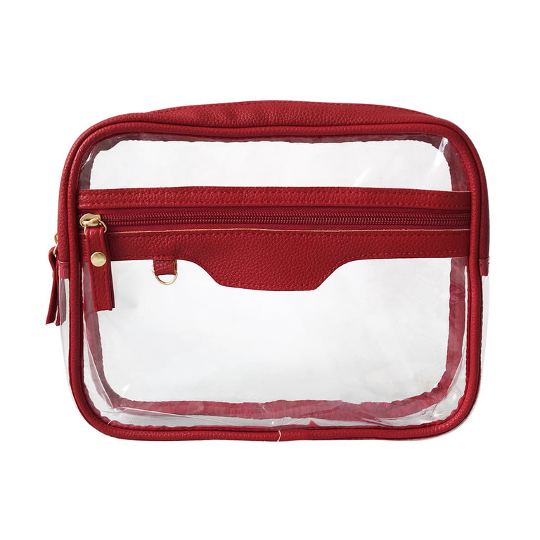 Charlotte and Emerson - London Cosmetic Bag Set  - Lipstick Red Suitcase Style